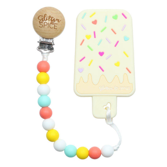 Glitter & Spice Silicone Teether 矽膠牙膠 (Rectangle Ice Cream)
