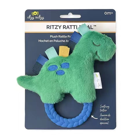 Itzy Ritzy RATTLE PAL™ PLUSH RATTLE WITH TEETHER 矽膠牙膠 (Dino)
