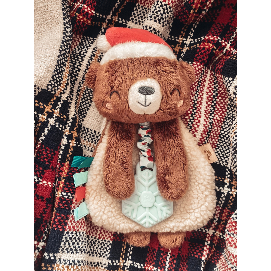 Itzy Ritzy Lovely Plush With SIlicone Teether Toy 咬咬安撫巾 (Bear)