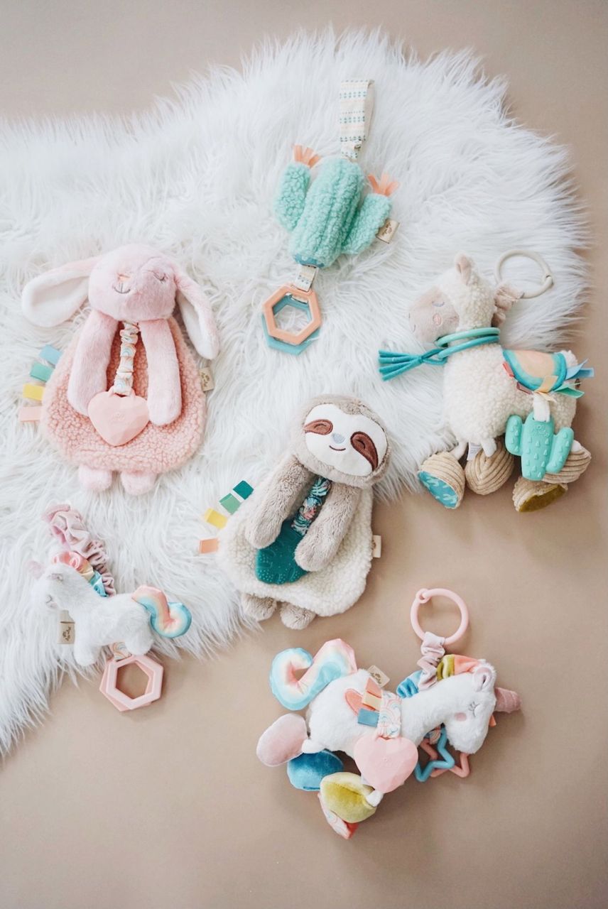 Itzy Ritzy Lovely Plush With SIlicone Teether Toy 咬咬安撫巾 (Sloth)