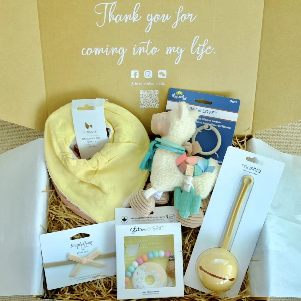 New Born Baby Gift Set 初生寶寶禮籃 (Happy Llama)