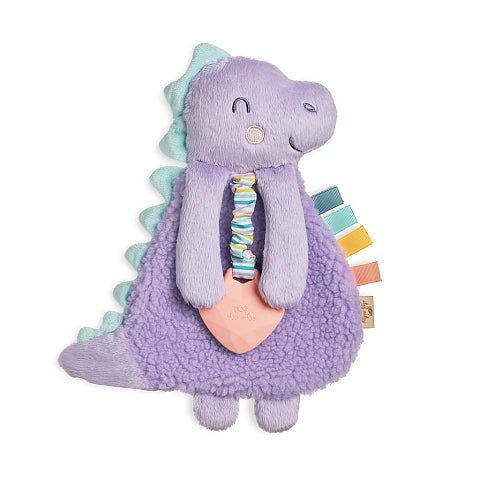 Itzy Ritzy Lovely Plush With SIlicone Teether Toy 咬咬安撫巾 (Purple Dino)