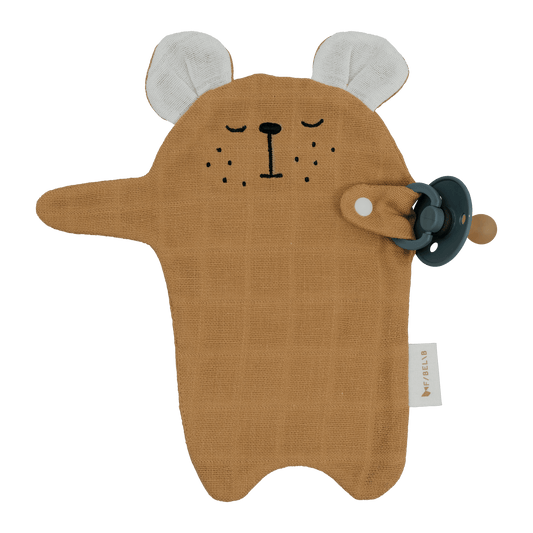 Fabelab Pacifier Cuddle 可掛奶嘴安撫巾 (Bear)